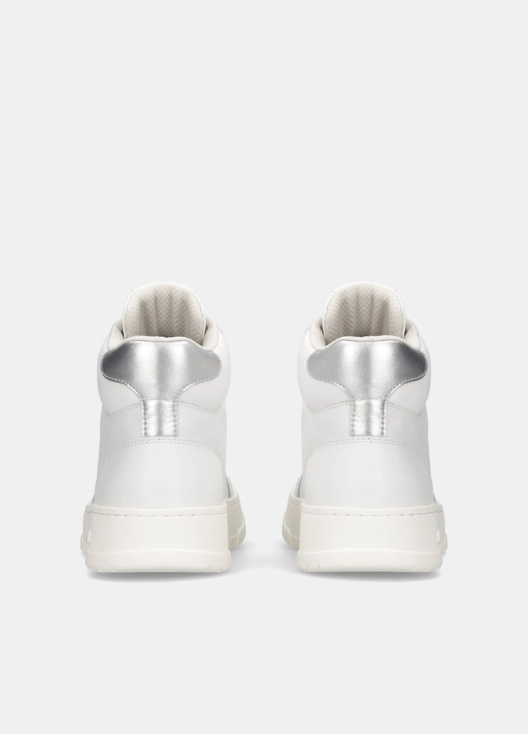 Leather basketball sneakers white Liu Jo - large image number 7 Leather basketball sneakers white Liu Jo - large image number 7