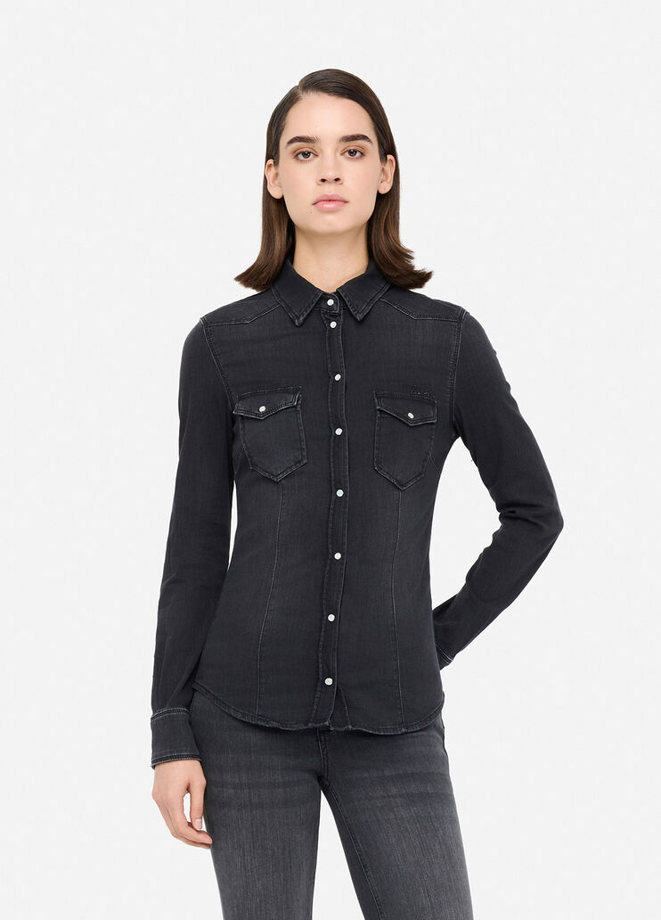 Denim shirt black denim Liu Jo - large image number 0 Denim shirt black denim Liu Jo - large image number 0