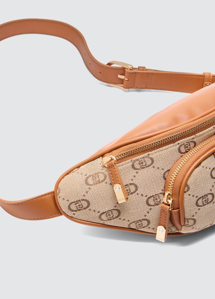 Jacquard belt bag with logo beige Liu Jo - large image number 4 Jacquard belt bag with logo beige Liu Jo - large image number 4