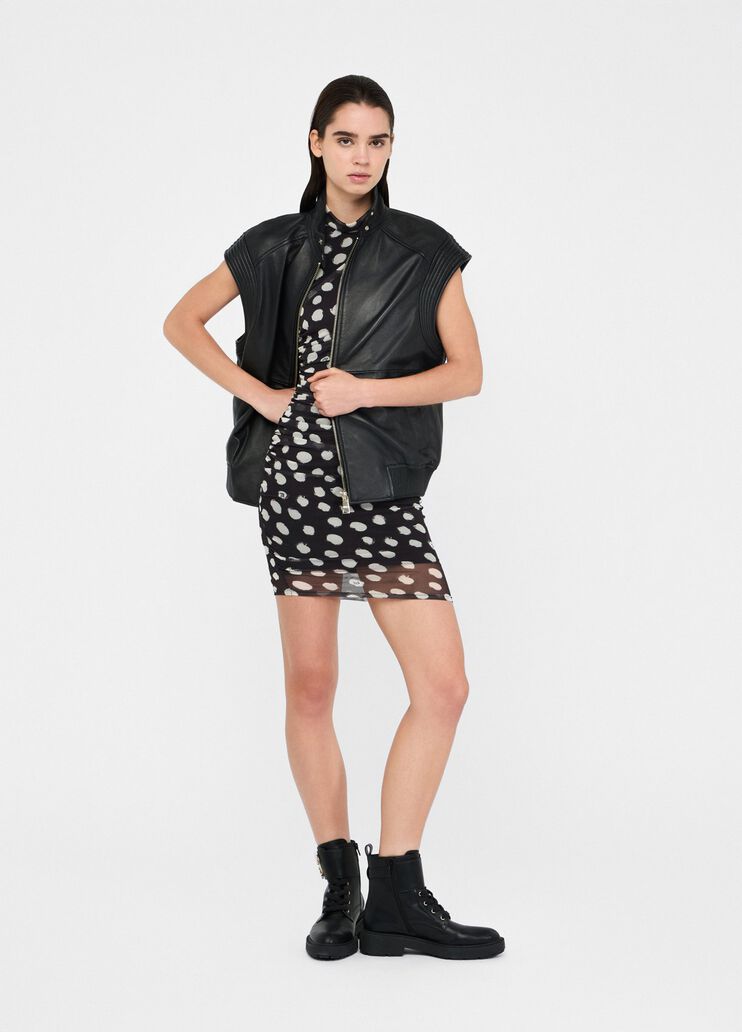 Oversized leather gilet black Liu Jo - large image number 5 Oversized leather gilet black Liu Jo - large image number 5