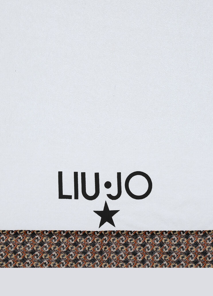 Beach towel with logo monogram / brown Liu Jo - large image number 1 Beach towel with logo monogram / brown Liu Jo - large image number 1