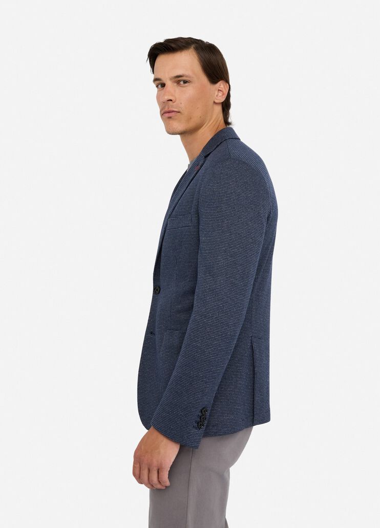 Blazer mit Hahnentrittmuster aus Baumwolle Dunkelblau Liu Jo - large image number 3 Blazer mit Hahnentrittmuster aus Baumwolle Dunkelblau Liu Jo - large image number 3