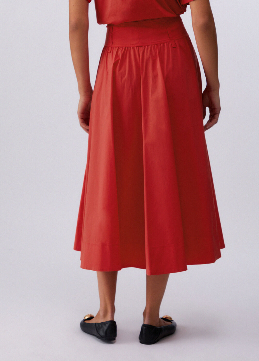 Poplin midi skirt red Liu Jo - large image number 1