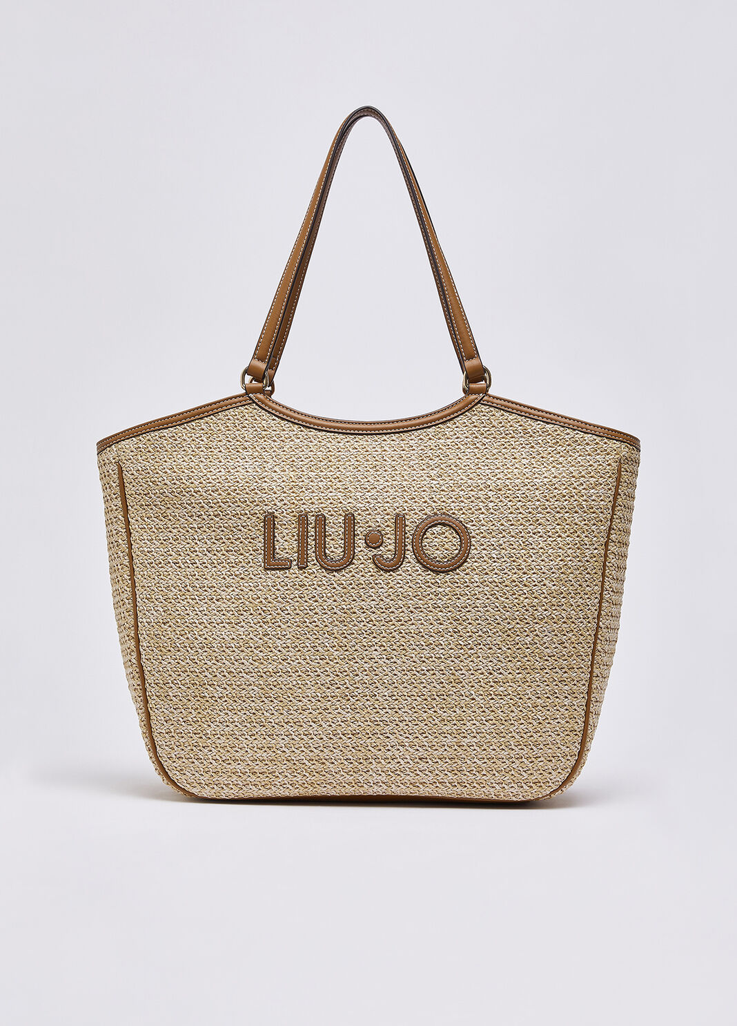 Borsa tote grande in rafia beige Liu Jo - large image number 1
