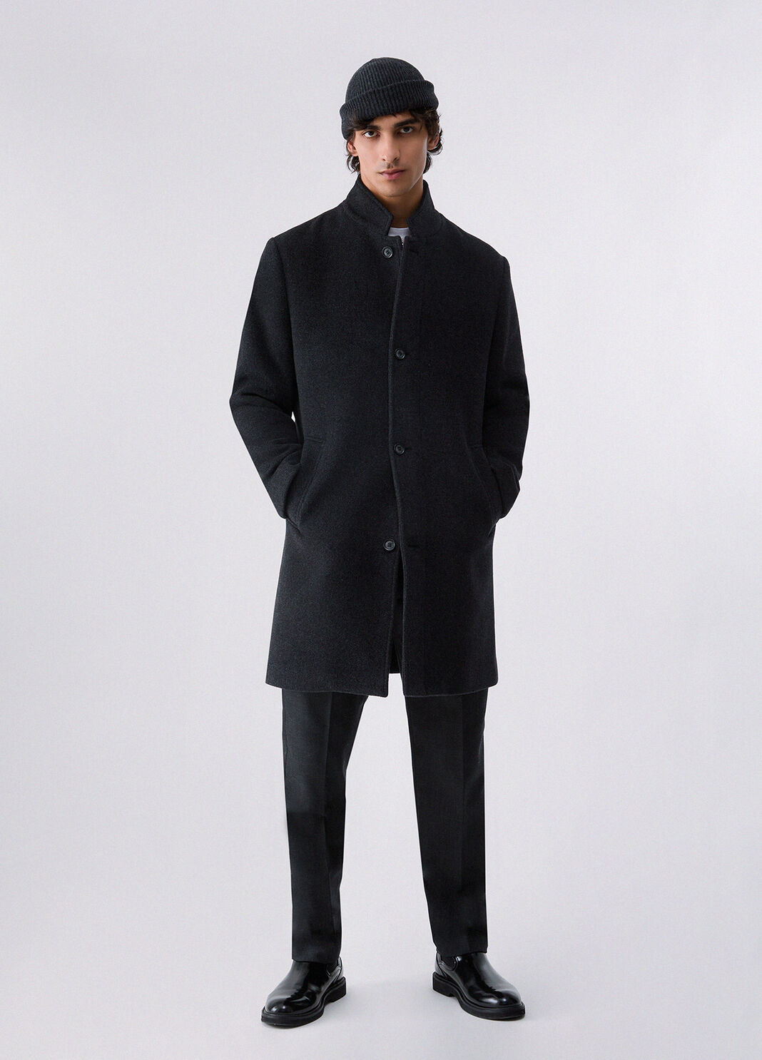 Wool and Cashmere Coat grey m&eacute;lange Liu Jo - large image number 5