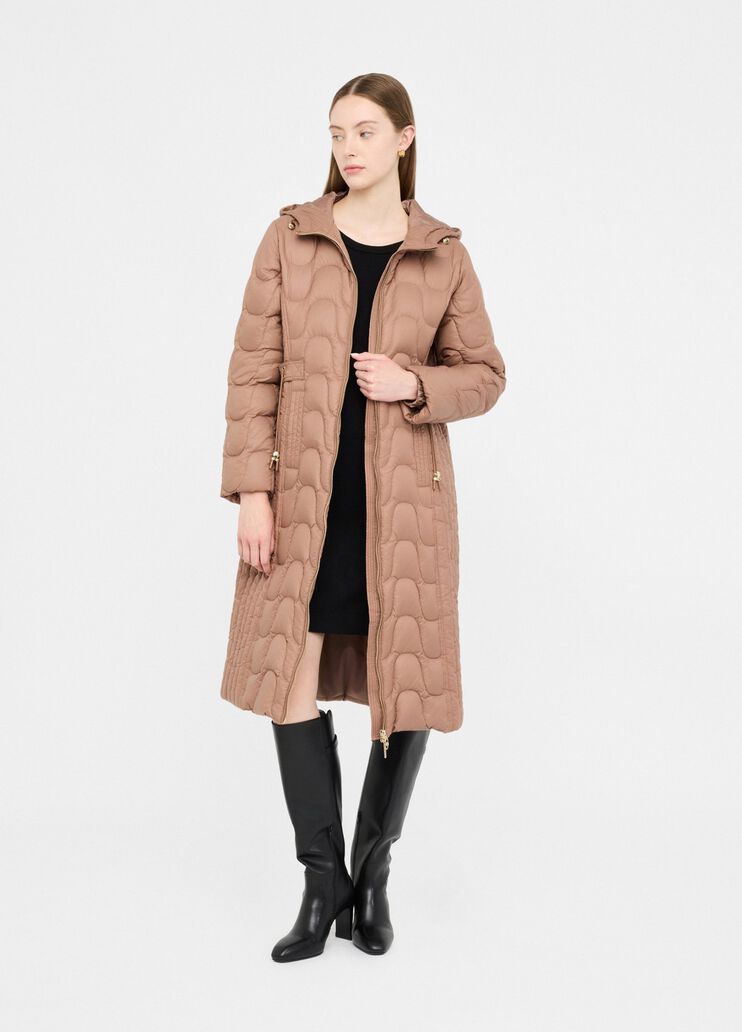 Manteau en nylon matelassé chocolat au lait Liu Jo - medium Manteau en nylon matelassé chocolat au lait Liu Jo - medium