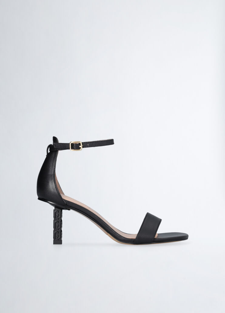 Sandals with branded heel black Liu Jo - medium