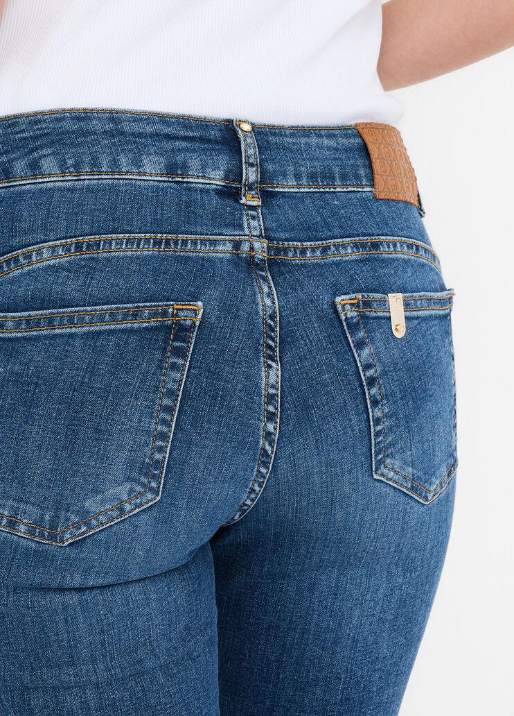 Cropped flared jeans dark blue denim Liu Jo - large image number 2