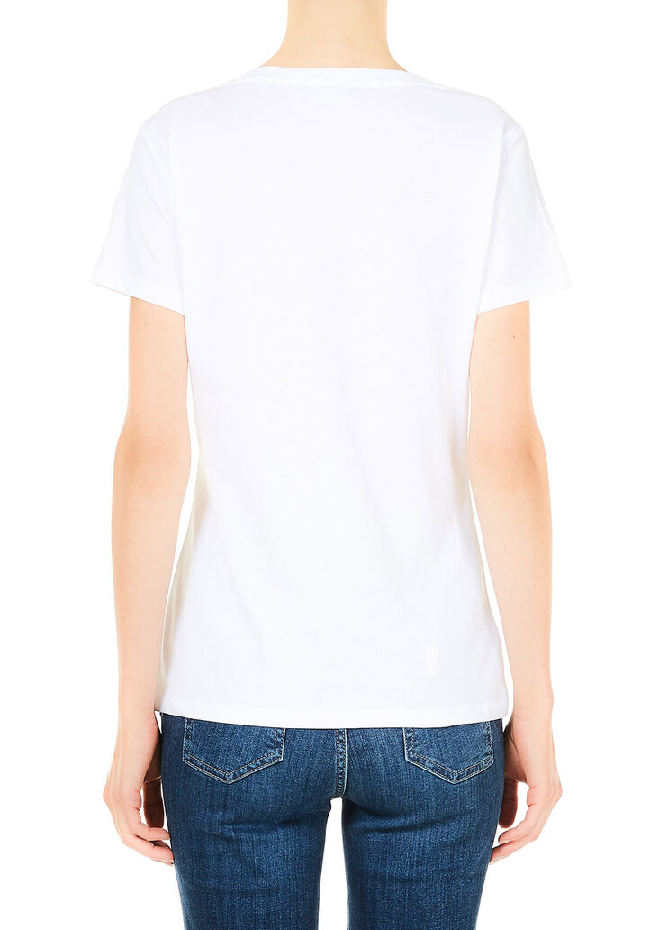 T-shirt with print and appliqués White/ring Liu Jo - large image number 1 T-shirt with print and appliqués White/ring Liu Jo - large image number 1