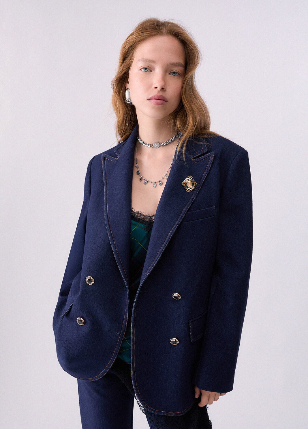 Blazer doppiopetto in denim Lavaggio normale Liu Jo - large image number 0