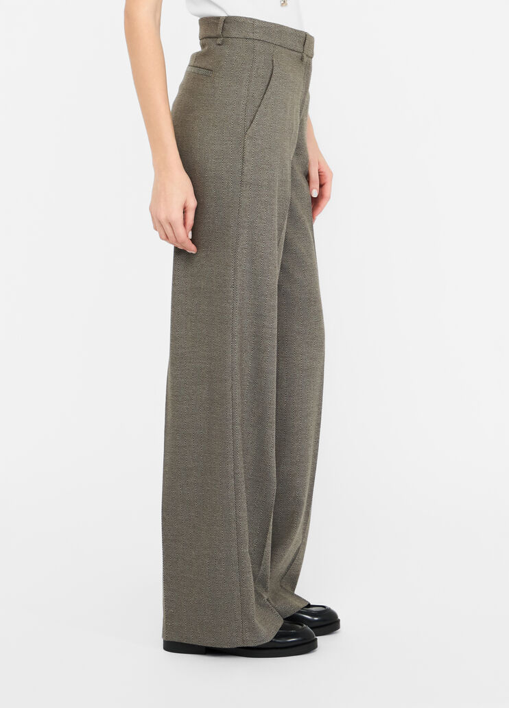 Pantalón recto con pinza beige oscuro Liu Jo - large image number 3 Pantalón recto con pinza beige oscuro Liu Jo - large image number 3