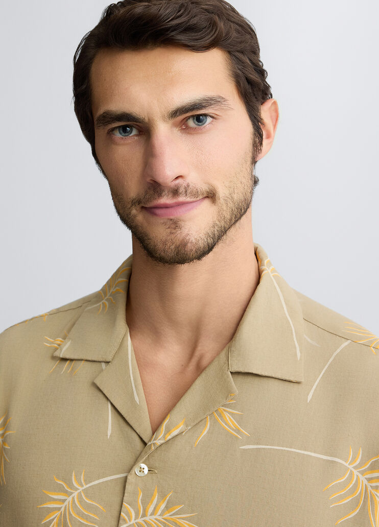 Linen and cotton shirt beige leaf print Liu Jo - large image number 2 Linen and cotton shirt beige leaf print Liu Jo - large image number 2