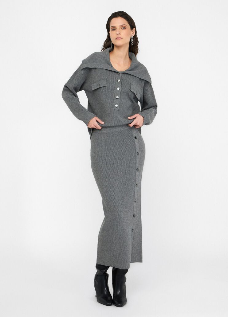 Long mesh skirt grey Liu Jo - medium