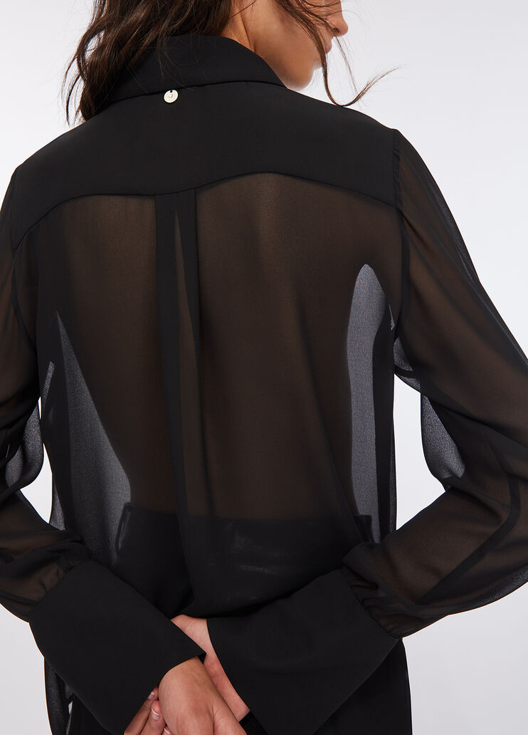 Рубашка с жемчужинами черный Liu Jo - large image number 4