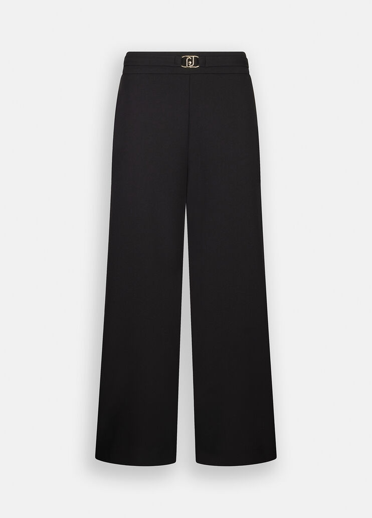 Cropped trousers with belt black Liu Jo - large image number 6