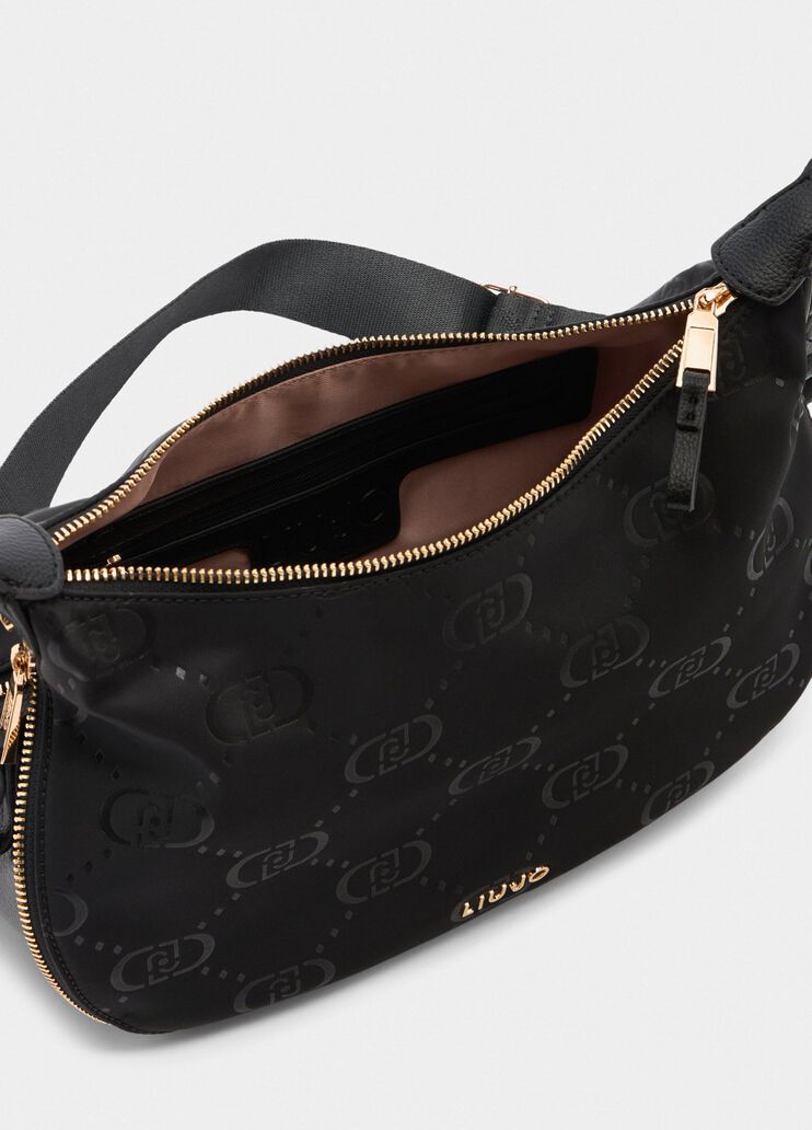 Medium nylon hobo bag black Liu Jo - large image number 6