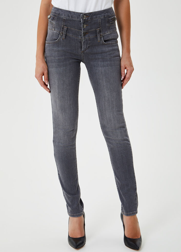Skinny jeans with button fly Grey Liu Jo - large image number 0 Skinny jeans with button fly Grey Liu Jo - large image number 0