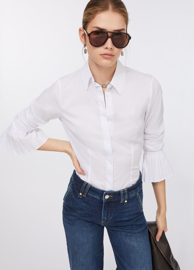 Shirt with pleated details white Liu Jo - large image number 4