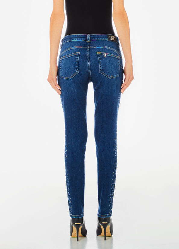Vaqueros pitillo Bottom Up con strass azul Liu Jo - large image number 1