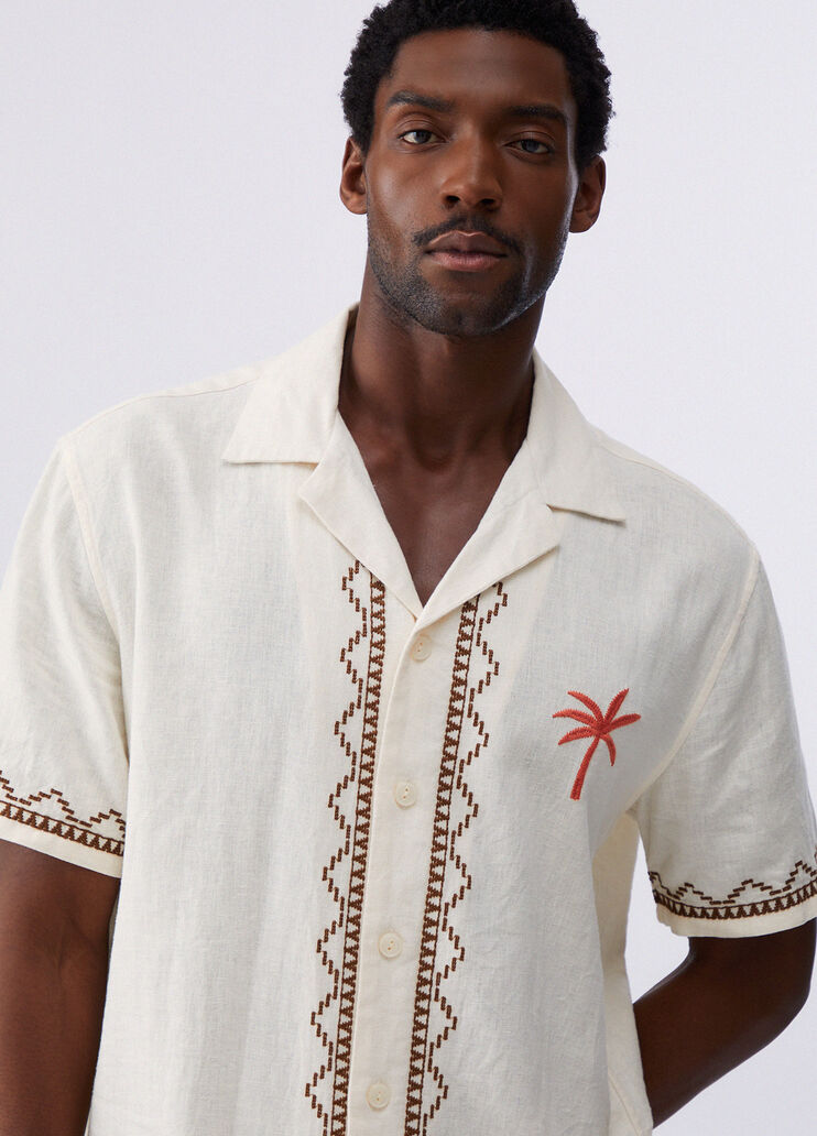 Camicia in lino con ricami panna Liu Jo - medium