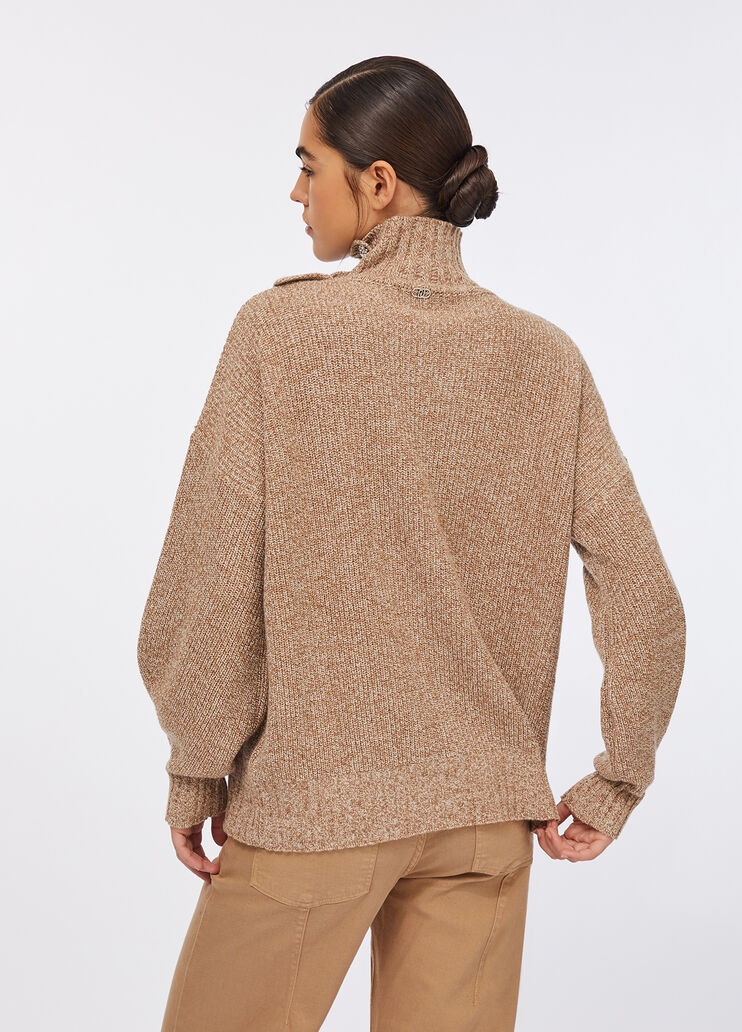 Pullover mit Maxivolant Schokolade Liu Jo - large image number 1