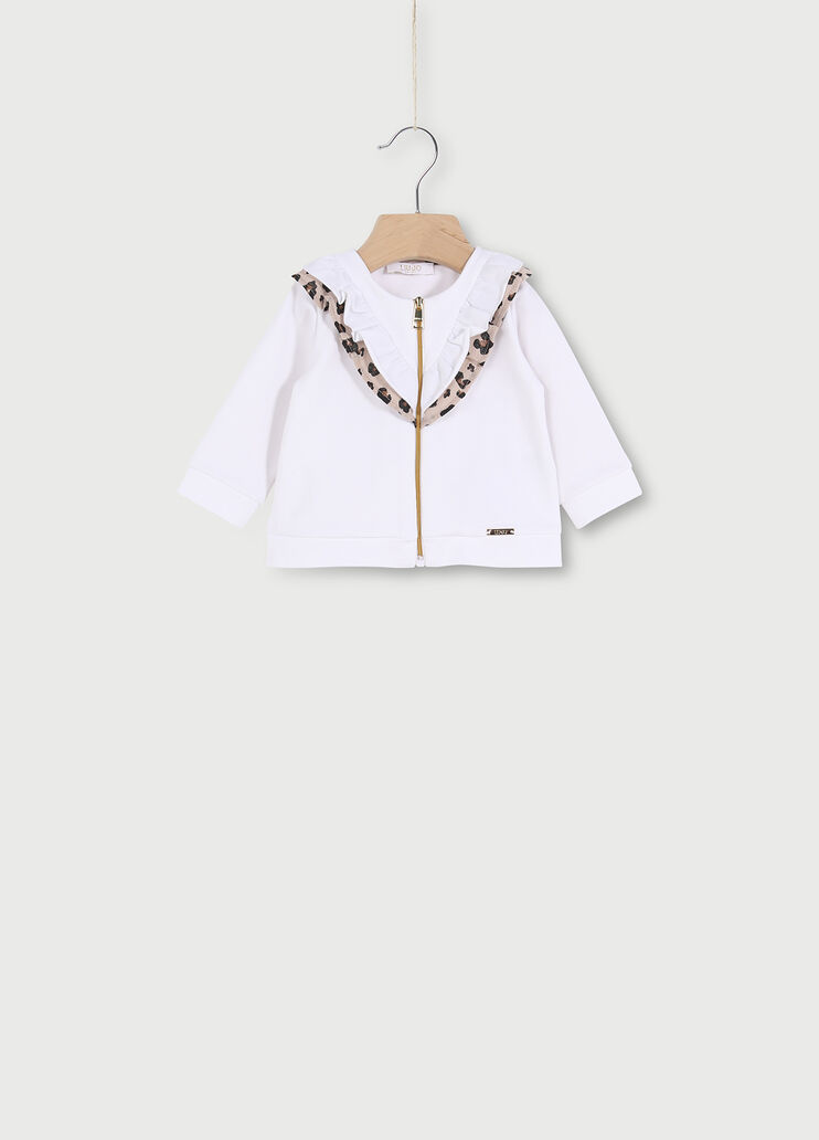 Felpa neonata con volants Bianco Liu Jo - large image number 0