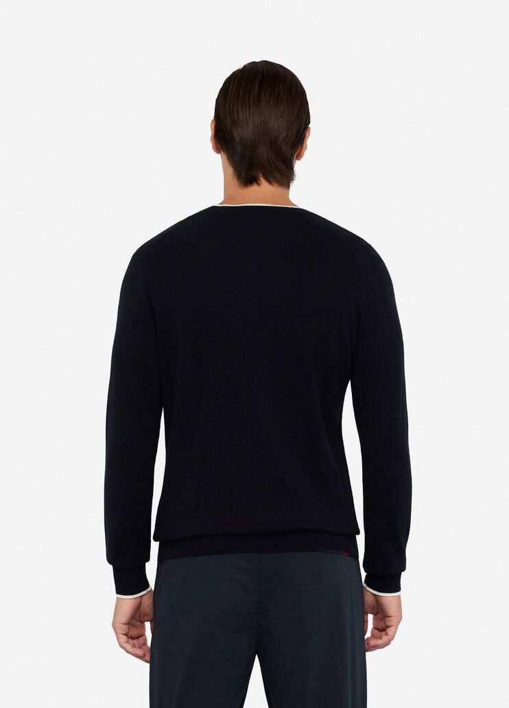 Cotton and silk jumper dark blue Liu Jo - large image number 1