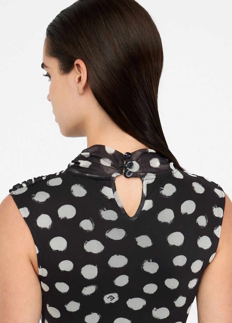 Short polka dot dress black polka-dots Liu Jo - large image number 4 Short polka dot dress black polka-dots Liu Jo - large image number 4