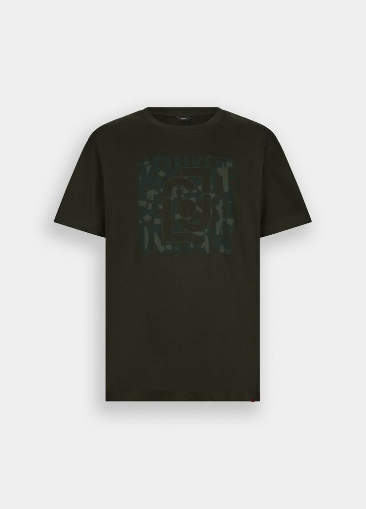 T-shirt with logo moss green Liu Jo - large image number 6 T-shirt with logo moss green Liu Jo - large image number 6