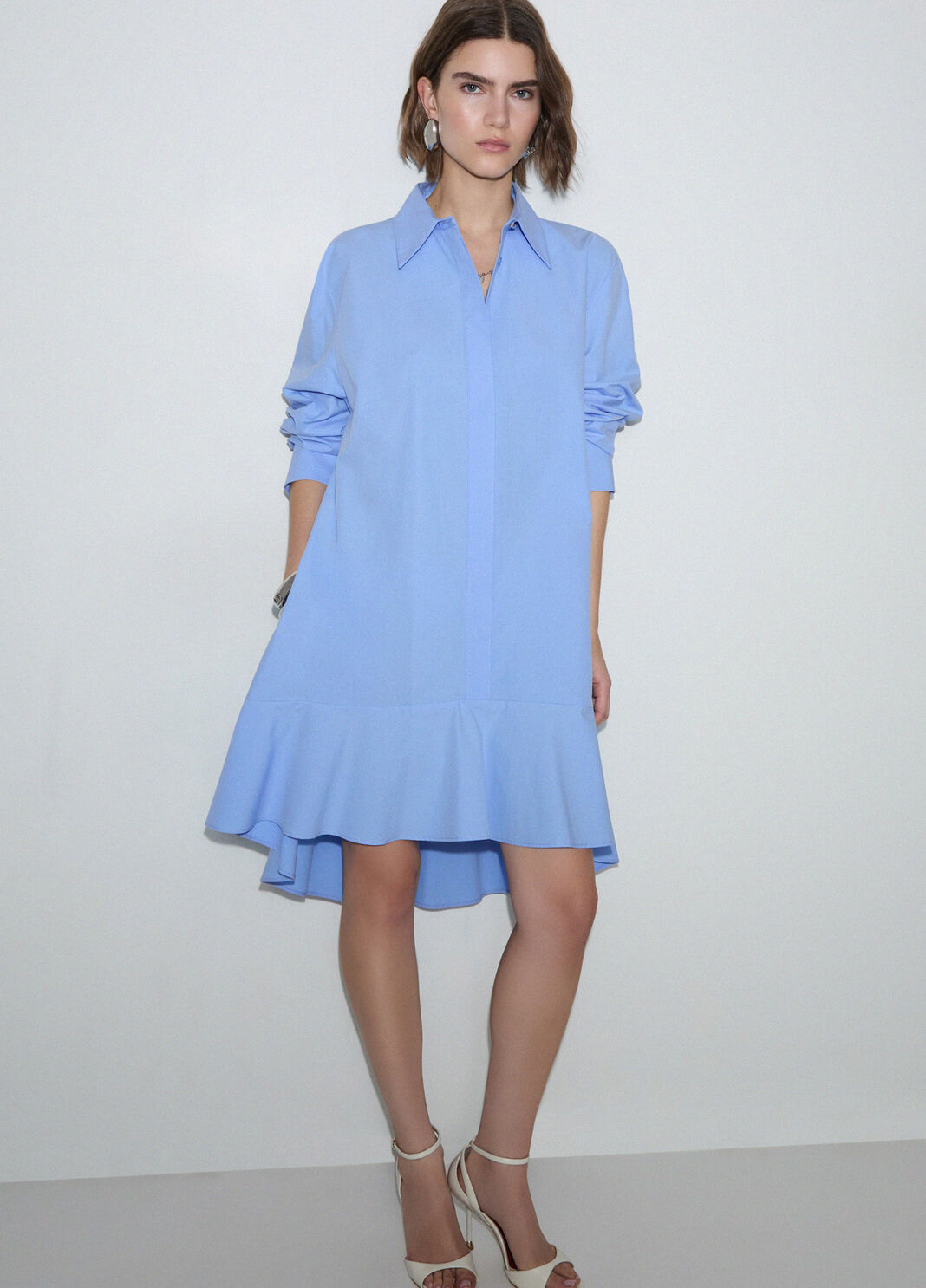 Poplin shirt dress light blue Liu Jo - large image number 2