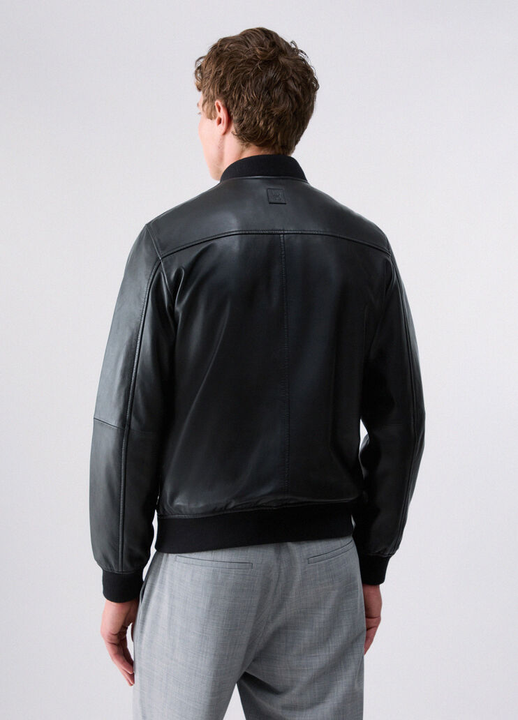 Bomber de cuero negro Liu Jo - medium
