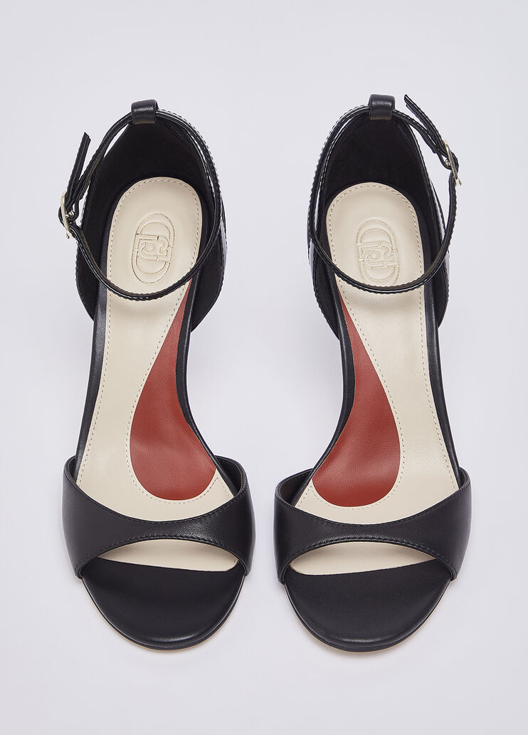 Sandali in nappa con tacco nero Liu Jo - medium