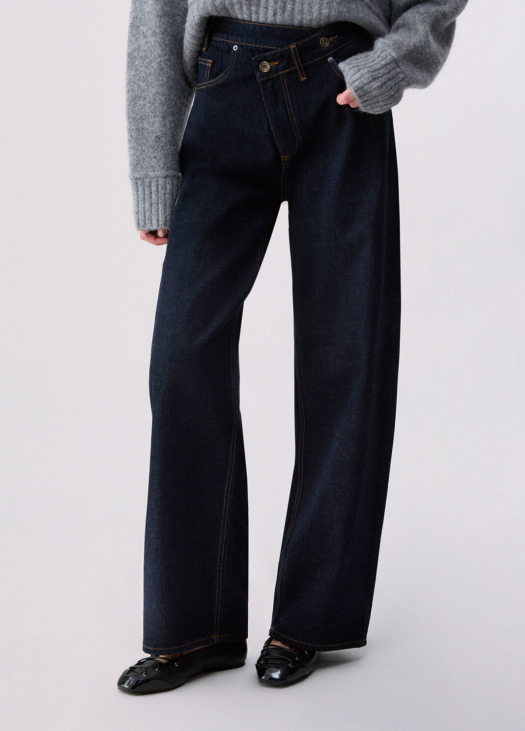 Gerade Jeans mit asymmetrischem Bund Normale Waschung Liu Jo - large image number 0