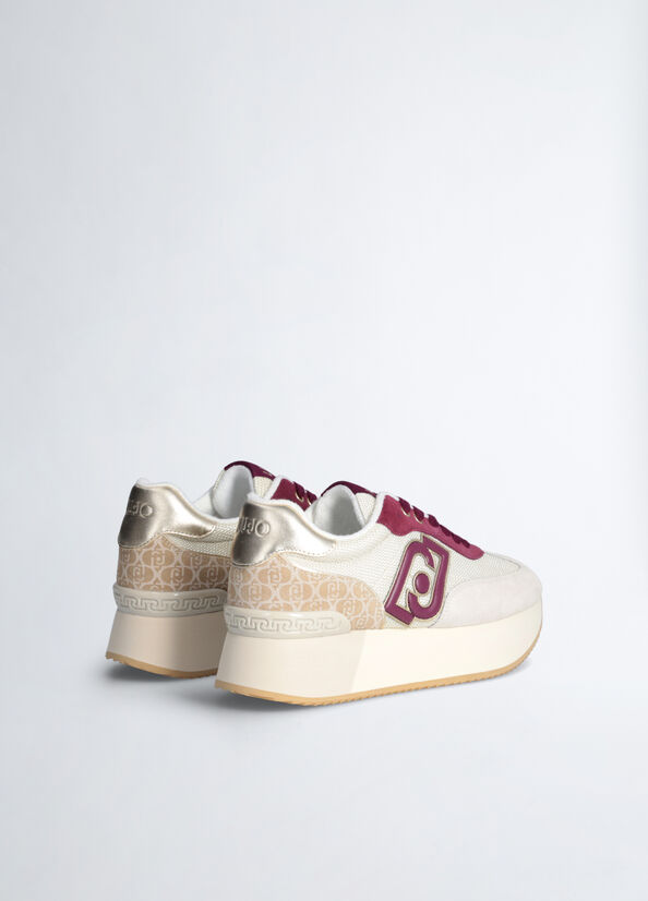 Brighty mesh monogram sneakers red Liu Jo - large image number 1