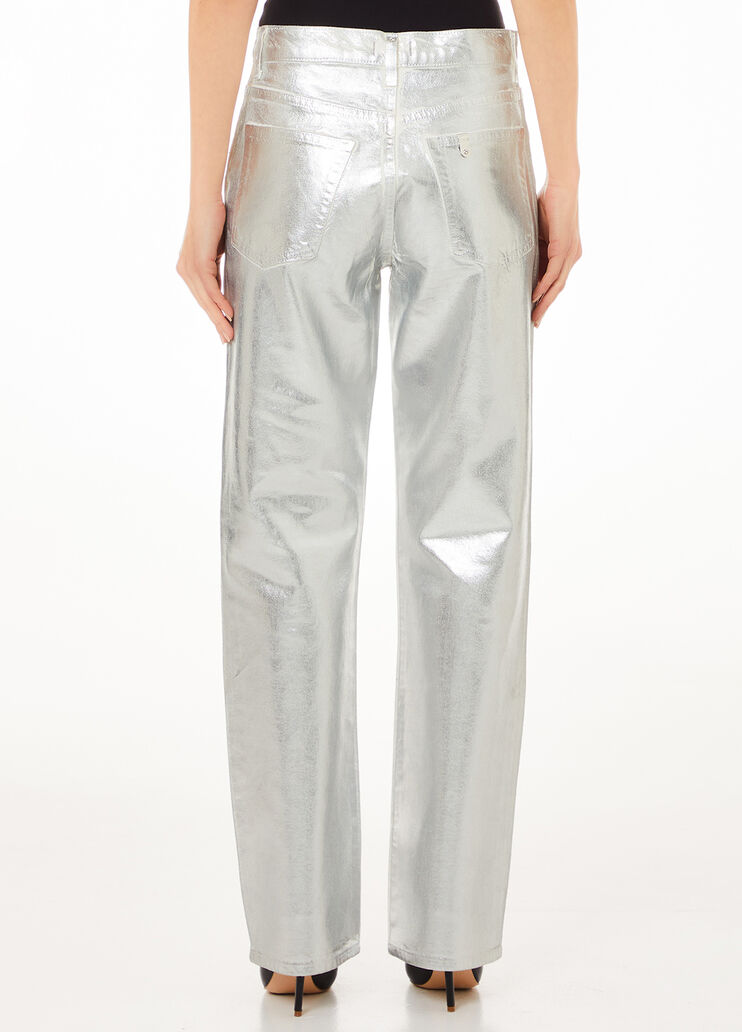 Pantaloni straight laminati argento Liu Jo - large image number 1 Pantaloni straight laminati argento Liu Jo - large image number 1