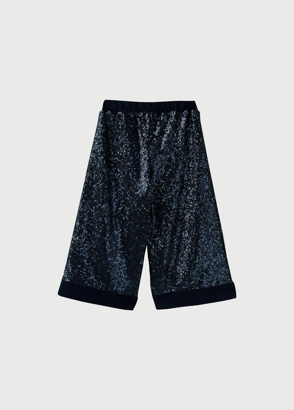 Pantalone cropped con paillettes