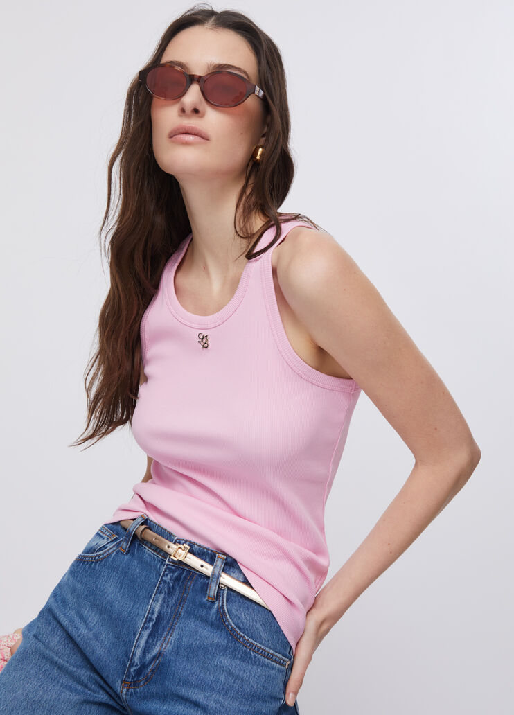 Top with mini logo peach Liu Jo - medium