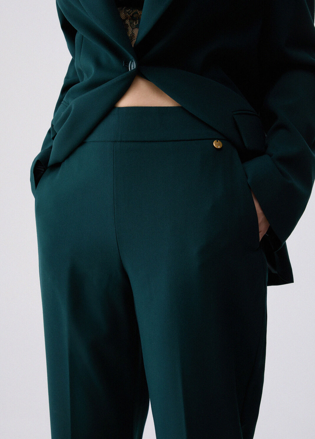 Flannel Flare Pants green Liu Jo - large image number 4