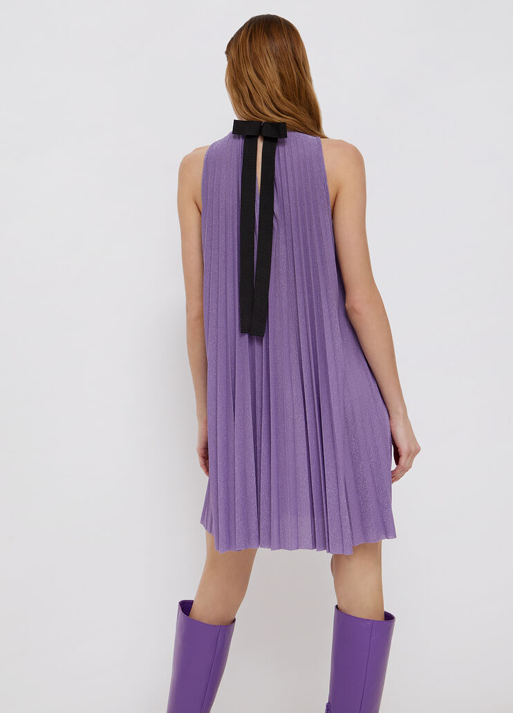 Lurex pleated dress lilac Liu Jo - large image number 1 Lurex pleated dress lilac Liu Jo - large image number 1
