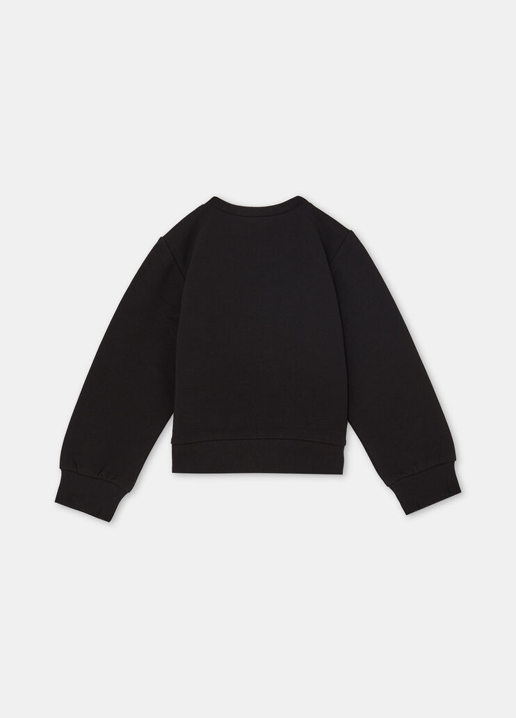 Хлопковая толстовка с логотипом и стразами чёрный Liu Jo - large image number 3