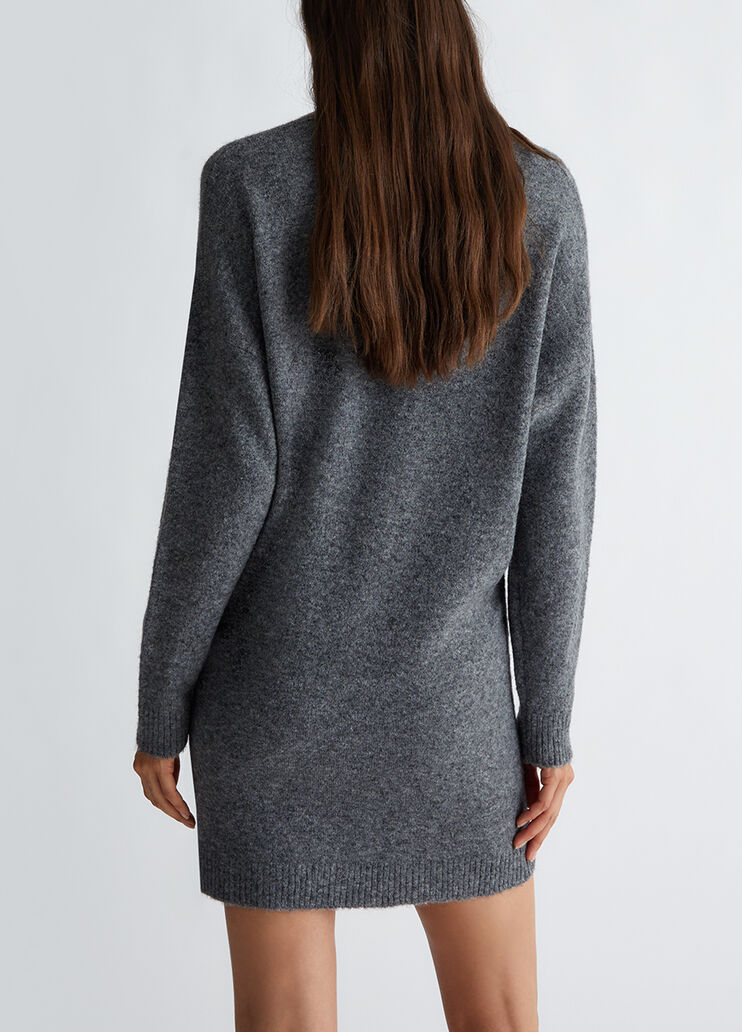 Robe en maille de laine mélangée gris Liu Jo - medium Robe en maille de laine mélangée gris Liu Jo - medium
