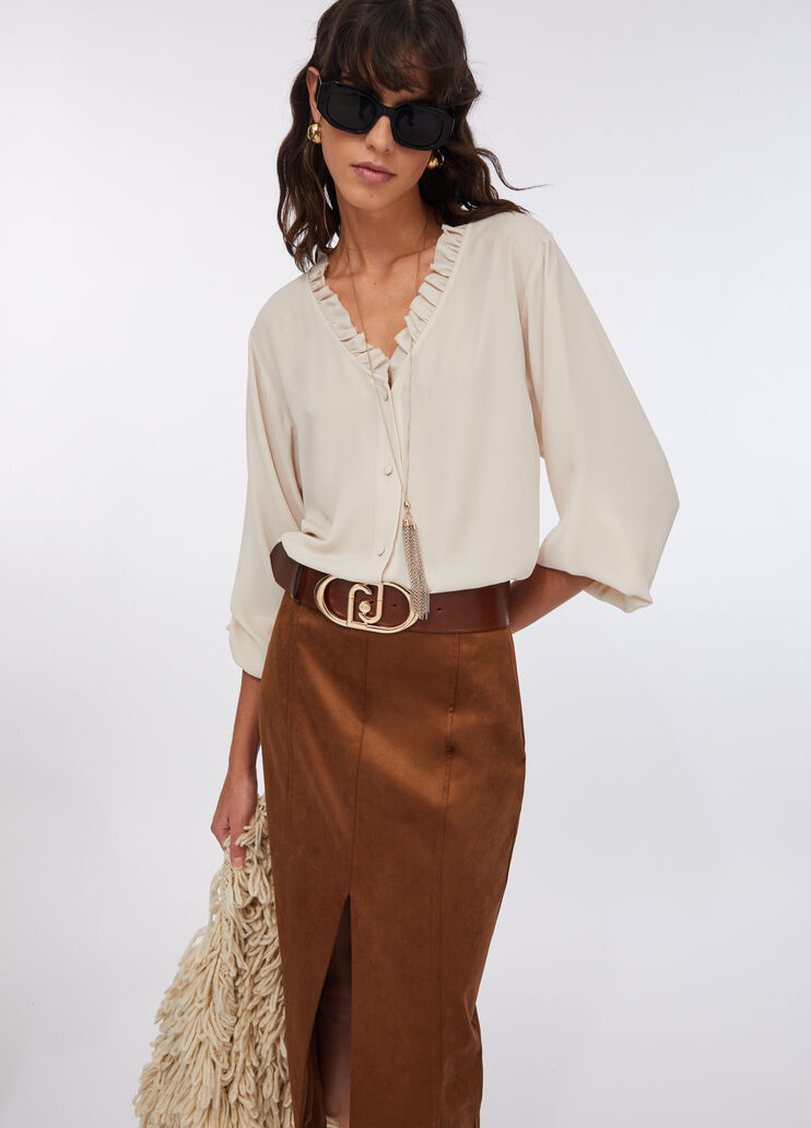 Liu Jo Better shirt with necklace ivory Liu Jo - large image number 4 Liu Jo Better shirt with necklace ivory Liu Jo - large image number 4