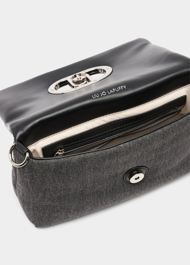 Medium quilted LaPuffy bag grey denim Liu Jo - large image number 5