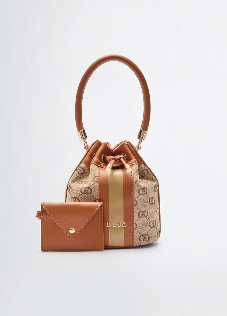 Small jacquard bucket bag beige Liu Jo - medium Small jacquard bucket bag beige Liu Jo - medium