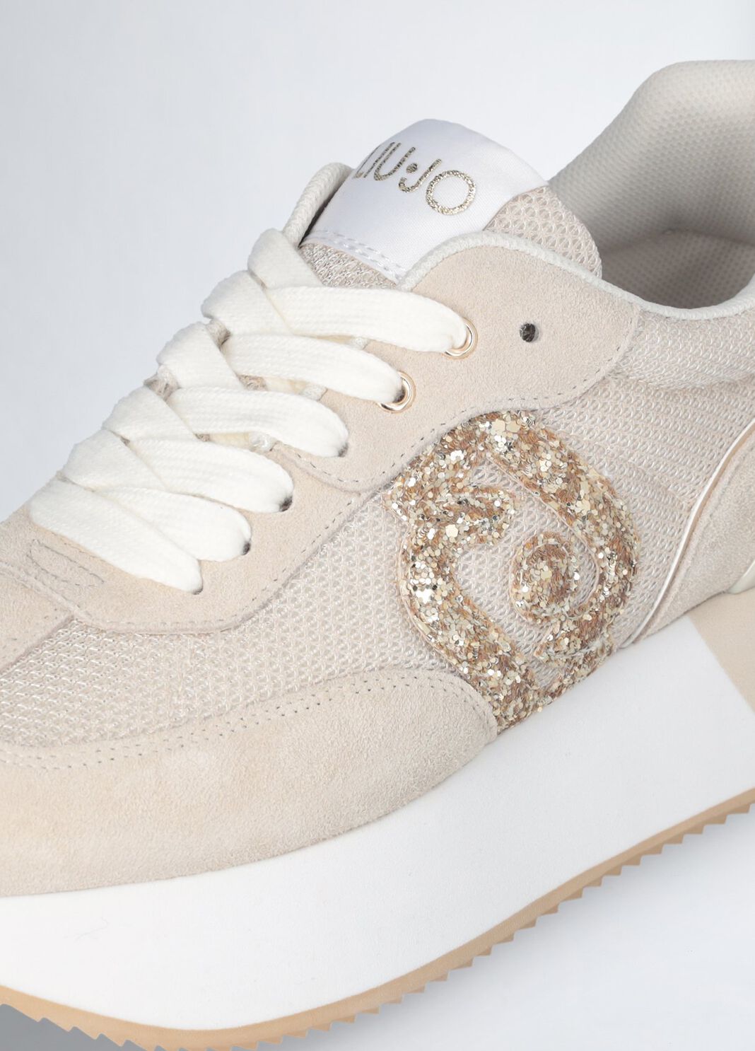 Zapatillas con logotipo purpurina beige Liu Jo - large image number 10