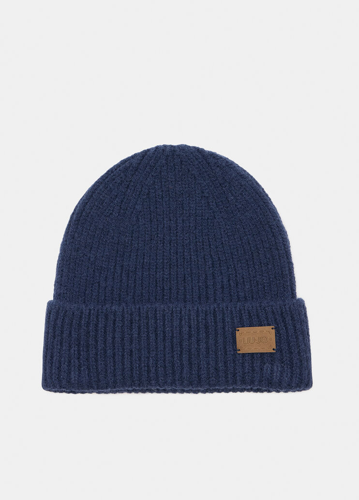 Beanie-Mütze in Rippstrick Dunkelblau Liu Jo - medium Beanie-Mütze in Rippstrick Dunkelblau Liu Jo - medium