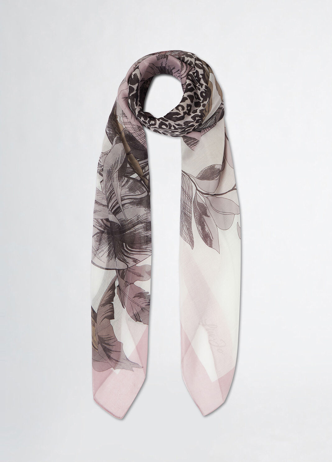 Scarf with floral print pink Liu Jo - large image number 0