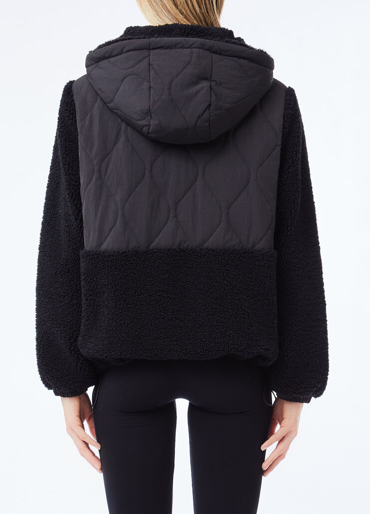Teddy jacket with hood black Liu Jo - medium