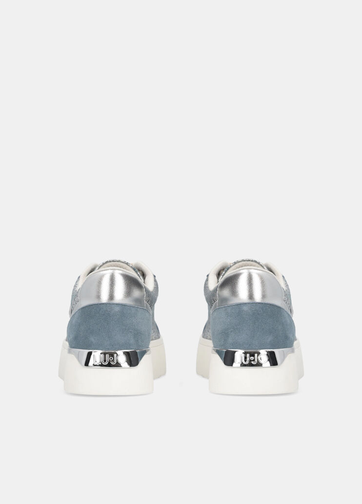 Metallic crackle-effect sneakers silver Liu Jo - large image number 7