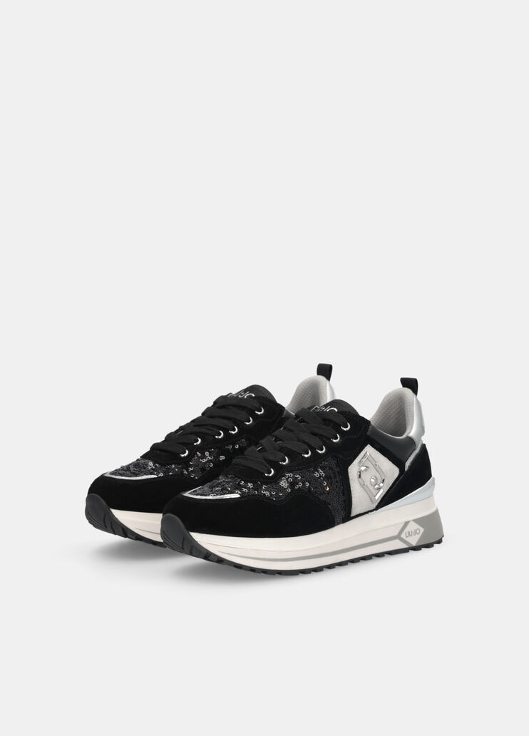 Plateau-Sneaker mit Pailletten Schwarz Liu Jo - large image number 2